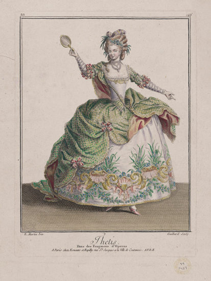 《ヴィーナス…『ギャルリー・デ・モード・エ・コスチューム・フランセ』フランスの衣服25、1779年の流行の衣服19より aa.150》